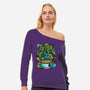 Cactus Succulents-womens off shoulder sweatshirt-Vallina84