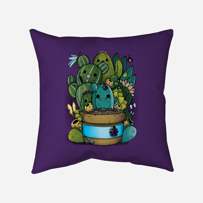 Cactus Succulents-none removable cover w insert throw pillow-Vallina84