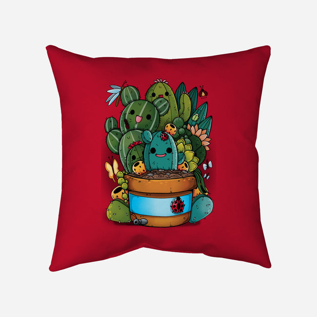 Cactus Succulents-none removable cover w insert throw pillow-Vallina84