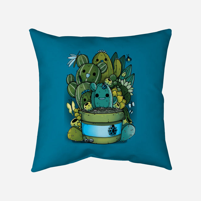 Cactus Succulents-none removable cover w insert throw pillow-Vallina84
