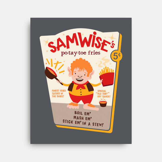 Samwise Fries-none stretched canvas-hbdesign