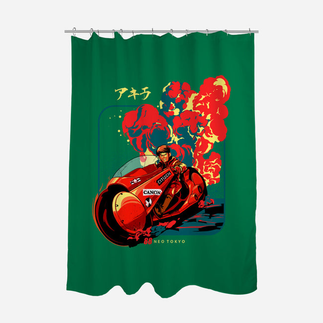 Neo Tokyo War-none polyester shower curtain-heydale