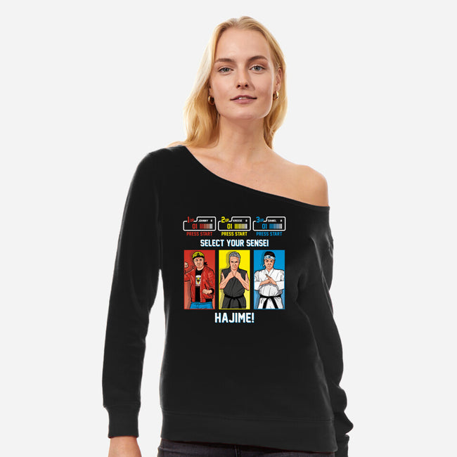 Select Your Sensei-womens off shoulder sweatshirt-Olipop
