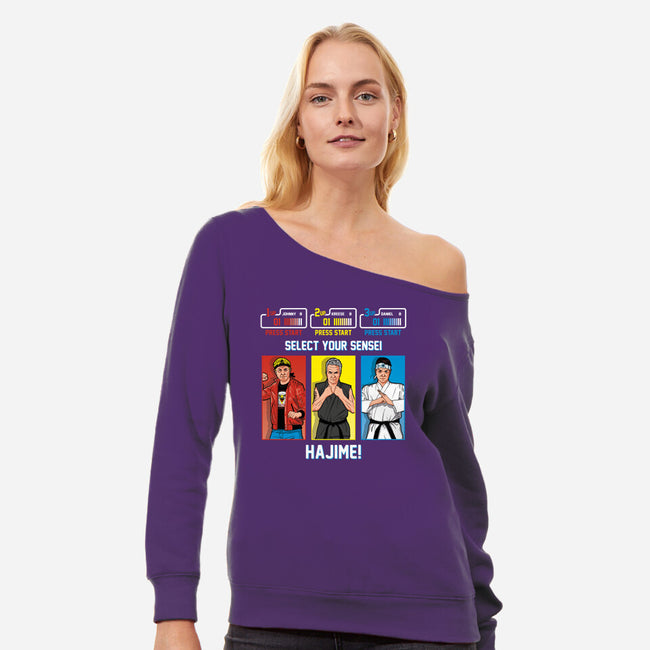 Select Your Sensei-womens off shoulder sweatshirt-Olipop