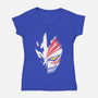 Hollow Mask-womens v-neck tee-xMorfina