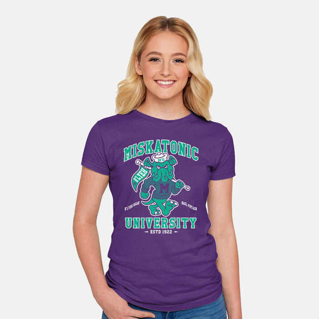 Miskatonic U-womens fitted tee-Nemons