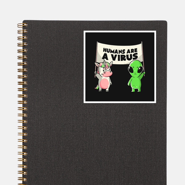 Humans Are A Virus-none glossy sticker-eduely