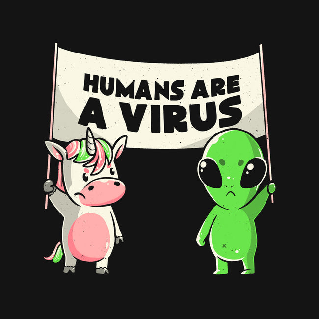 Humans Are A Virus-none fleece blanket-eduely