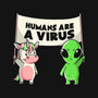Humans Are A Virus-womens off shoulder sweatshirt-eduely