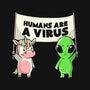 Humans Are A Virus-none removable cover w insert throw pillow-eduely