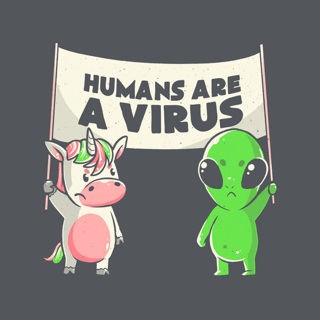 Humans Are A Virus-none fleece blanket-eduely