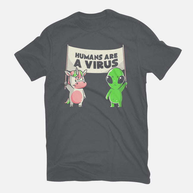 Humans Are A Virus-womens basic tee-eduely
