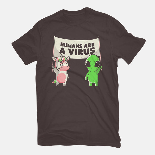 Humans Are A Virus-womens basic tee-eduely