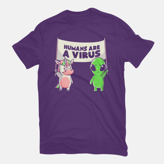 Humans Are A Virus-womens basic tee-eduely