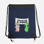 Humans Are A Virus-none drawstring bag-eduely