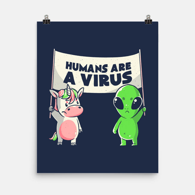 Humans Are A Virus-none matte poster-eduely