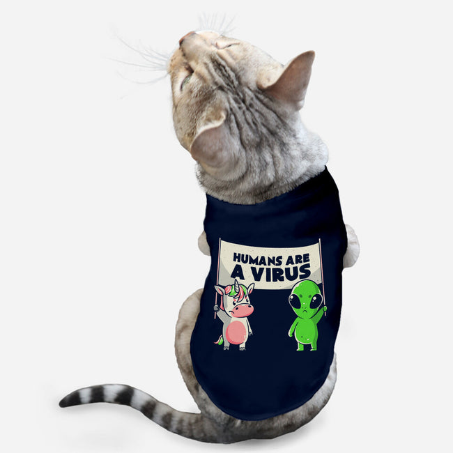 Humans Are A Virus-cat basic pet tank-eduely