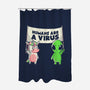 Humans Are A Virus-none polyester shower curtain-eduely