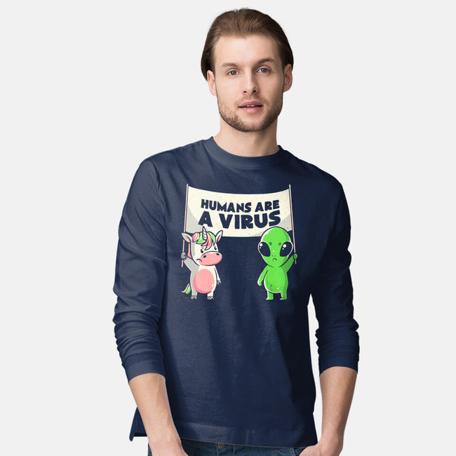 Humans Are A Virus-mens long sleeved tee-eduely