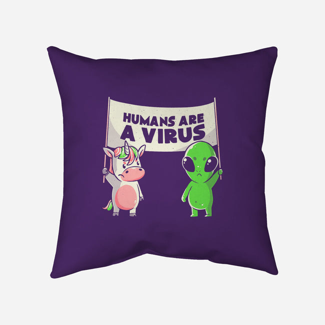 Humans Are A Virus-none removable cover w insert throw pillow-eduely