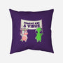 Humans Are A Virus-none removable cover w insert throw pillow-eduely