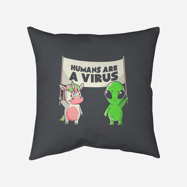 Humans Are A Virus-none removable cover throw pillow-eduely