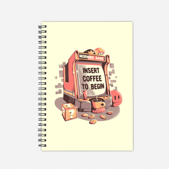 Insert Coffee To Begin-none dot grid notebook-eduely