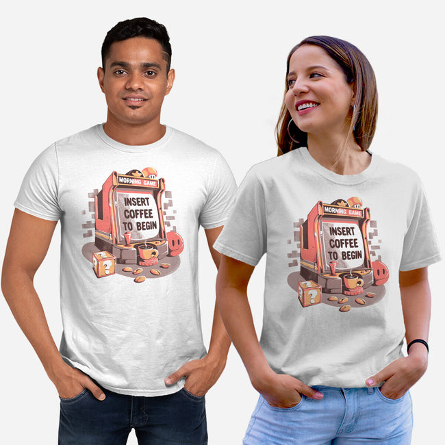 Insert Coffee To Begin-unisex basic tee-eduely