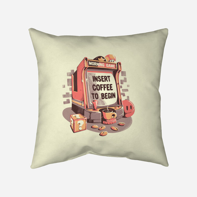 Insert Coffee To Begin-none removable cover w insert throw pillow-eduely