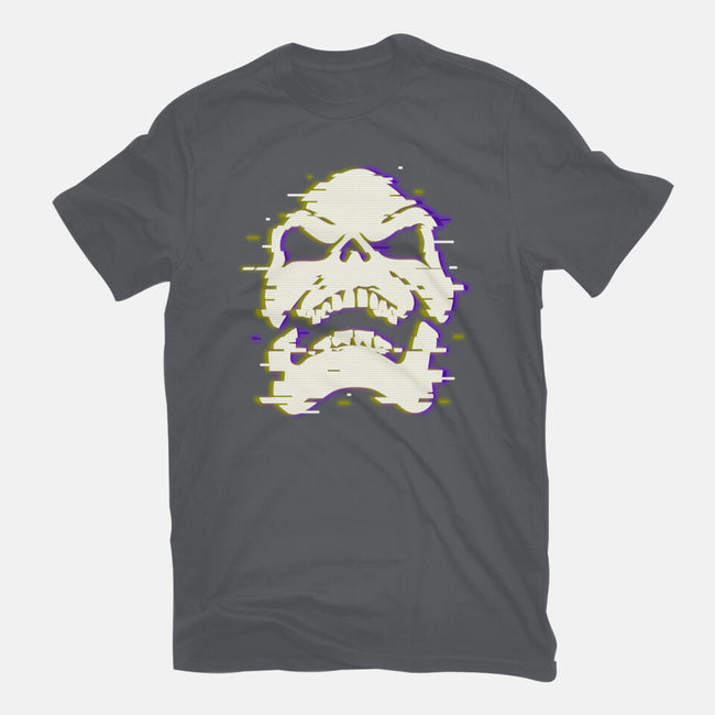 Glitchy Skull-mens basic tee-Skullpy