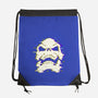 Glitchy Skull-none drawstring bag-Skullpy