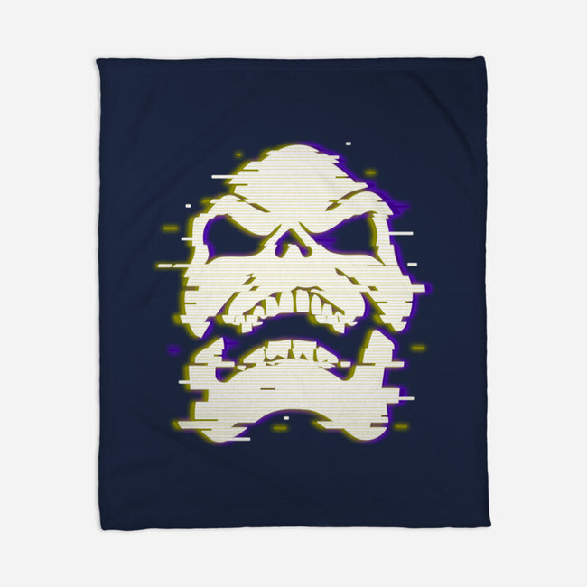 Glitchy Skull-none fleece blanket-Skullpy