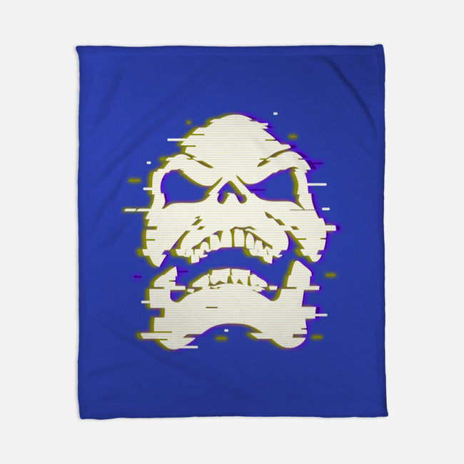 Glitchy Skull-none fleece blanket-Skullpy