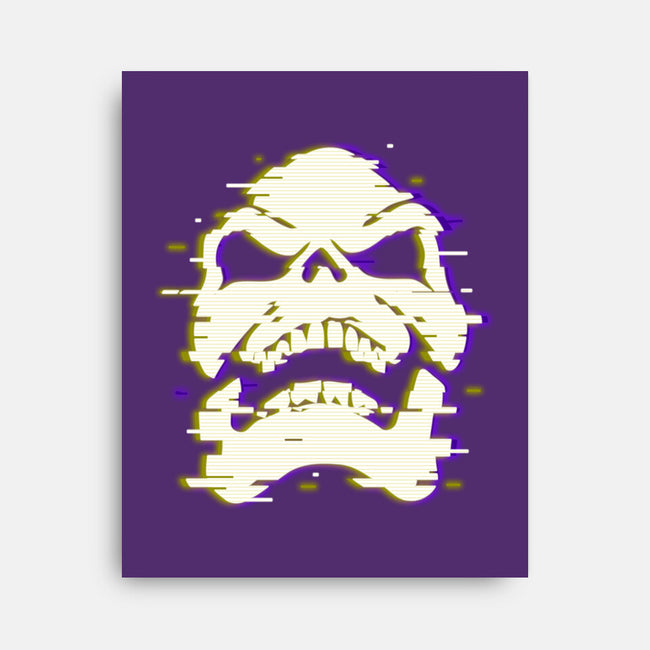 Glitchy Skull-none stretched canvas-Skullpy