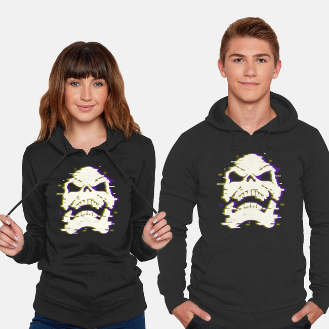 Glitchy Skull-unisex pullover sweatshirt-Skullpy