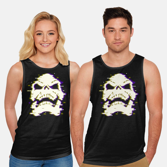 Glitchy Skull-unisex basic tank-Skullpy