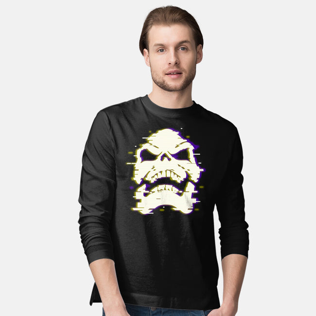 Glitchy Skull-mens long sleeved tee-Skullpy