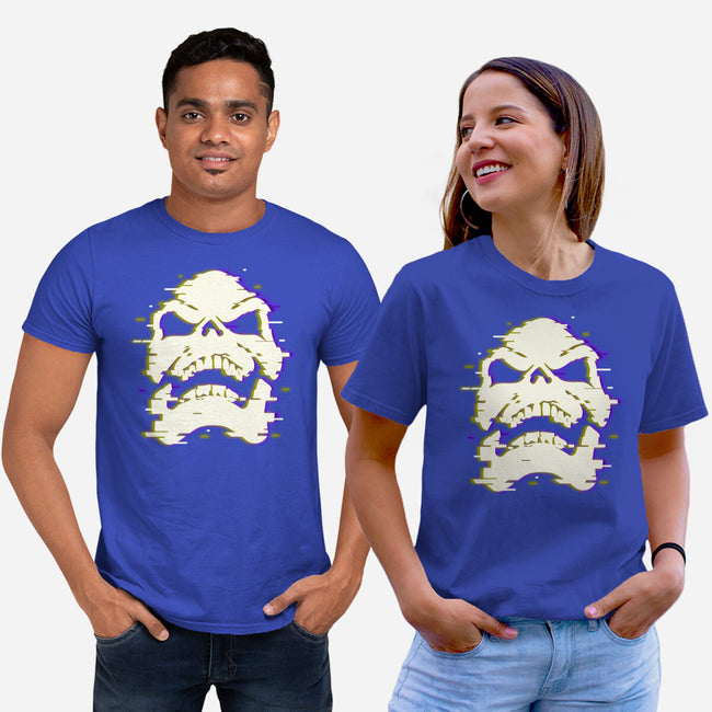 Glitchy Skull-unisex basic tee-Skullpy