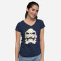 Glitchy Skull-womens v-neck tee-Skullpy