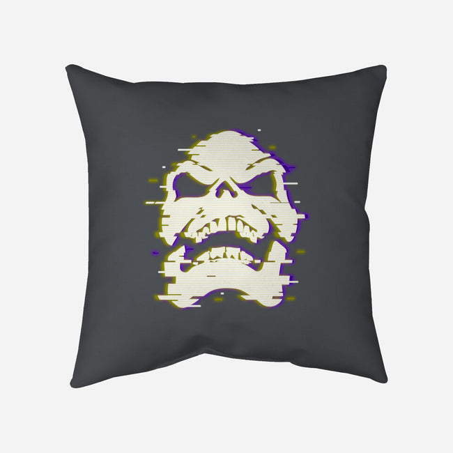 Glitchy Skull-none removable cover w insert throw pillow-Skullpy