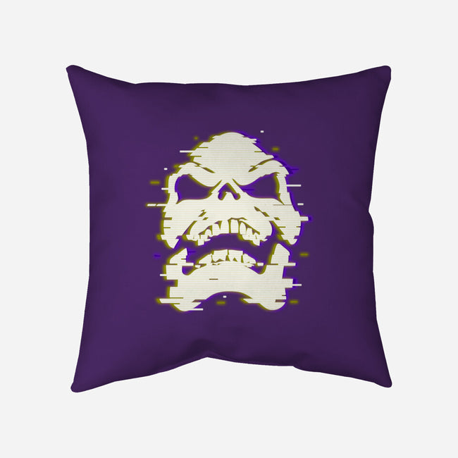 Glitchy Skull-none removable cover w insert throw pillow-Skullpy
