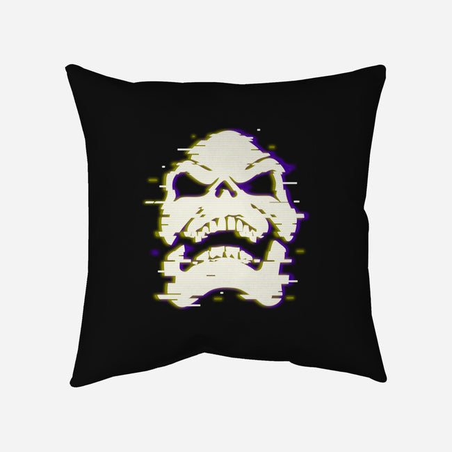 Glitchy Skull-none removable cover throw pillow-Skullpy