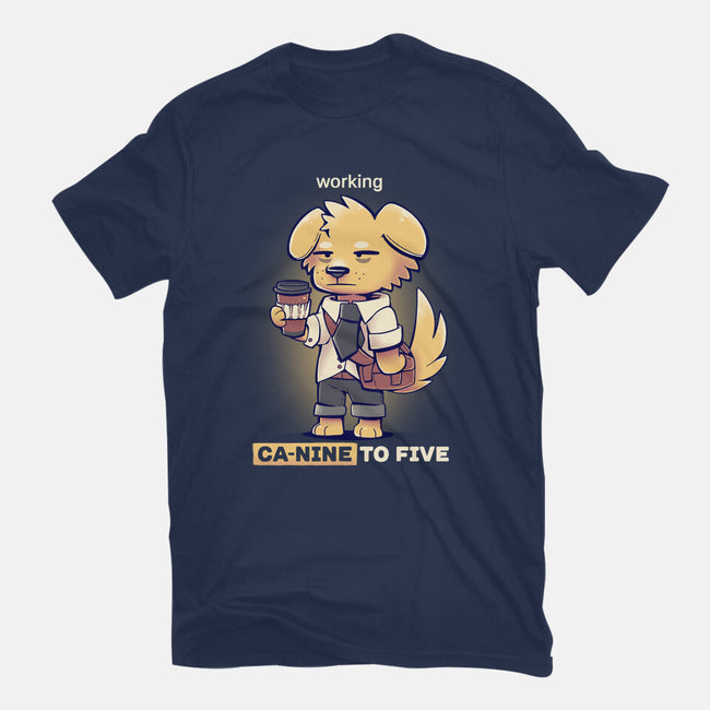 Working Canine To Five-womens fitted tee-TechraNova