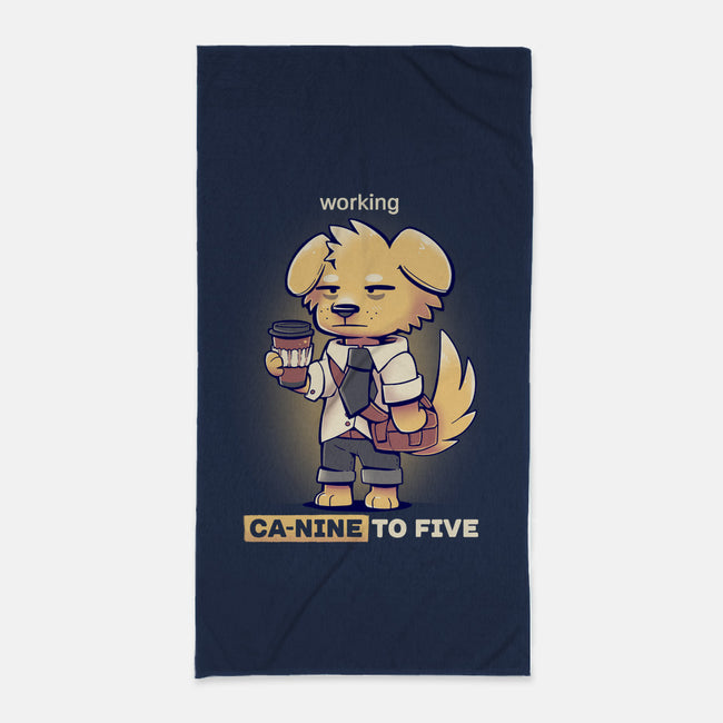 Working Canine To Five-none beach towel-TechraNova