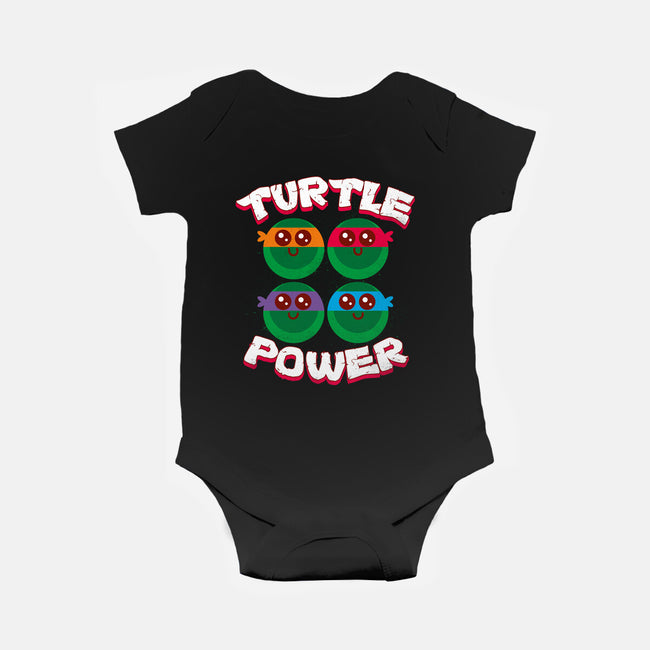 Turtle Power-baby basic onesie-rocketman_art