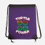 Turtle Power-none drawstring bag-rocketman_art