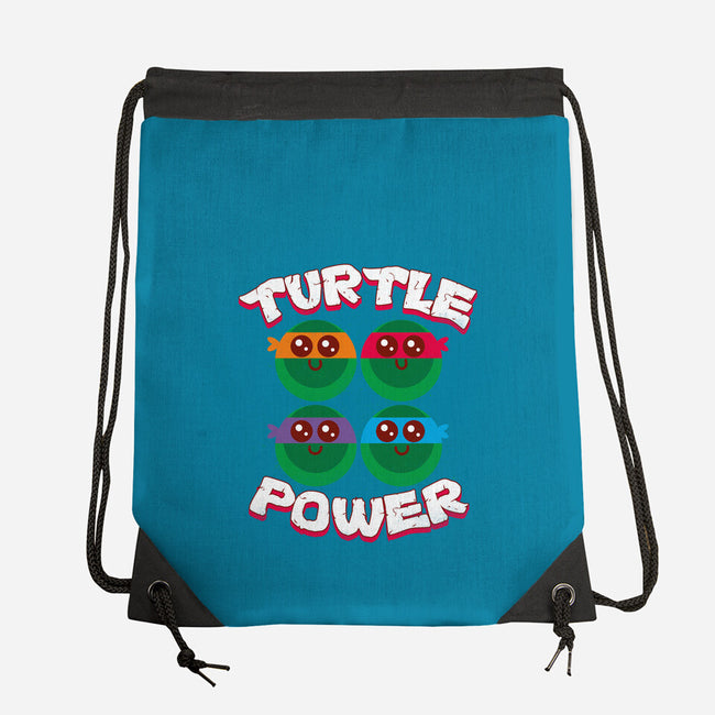 Turtle Power-none drawstring bag-rocketman_art