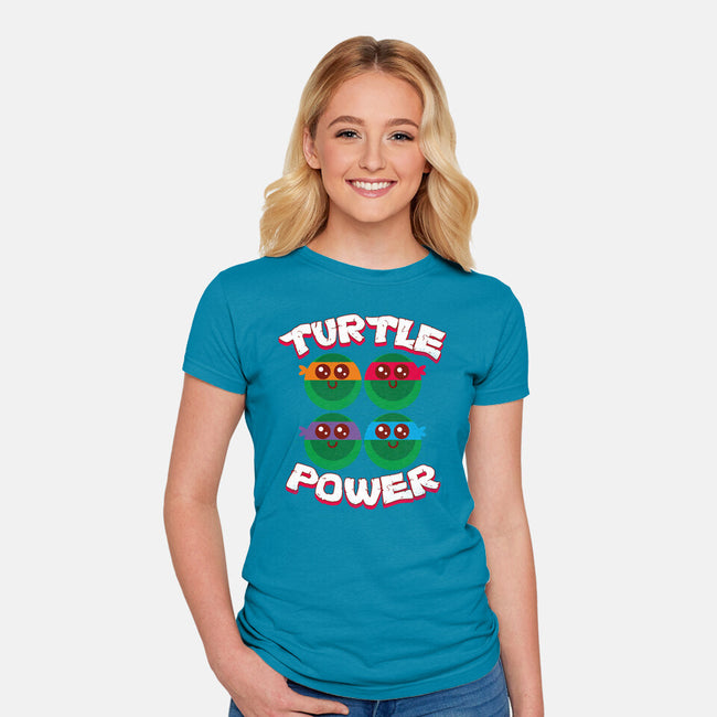 Turtle Power-womens fitted tee-rocketman_art