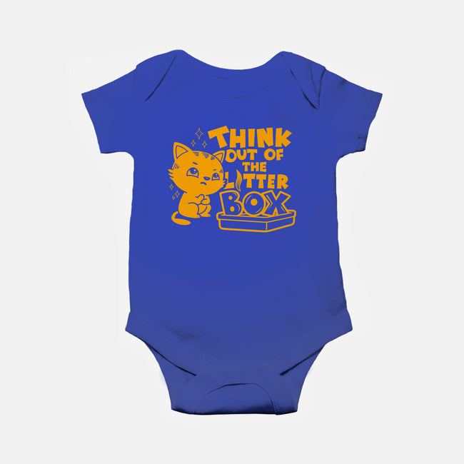 Think Out Of The Litter Box-baby basic onesie-Boggs Nicolas