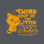 Think Out Of The Litter Box-none removable cover w insert throw pillow-Boggs Nicolas